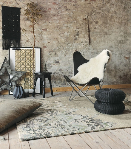 Dywan do salonu wełniany Yeti Anapurna niebieski 250x350cm miękki ręcznie tkany CARPETS & MORE