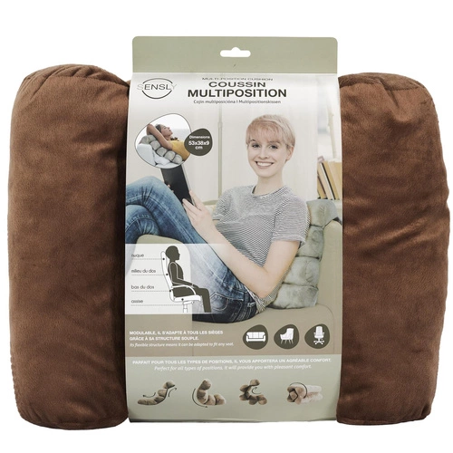 Poduszka na krzesło wielopozycyjna Sensly brązowa do salonu nowoczesna Intesi