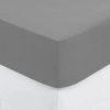Prześcieradło z gumką 140 x 190 cm  z zakładką 30 cm bawełna szare