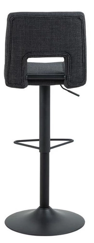 Hoker Sylvia nowoczesny tapicerowany z oparciem obrotowy regulowany szary ciemny do kuchni Actona