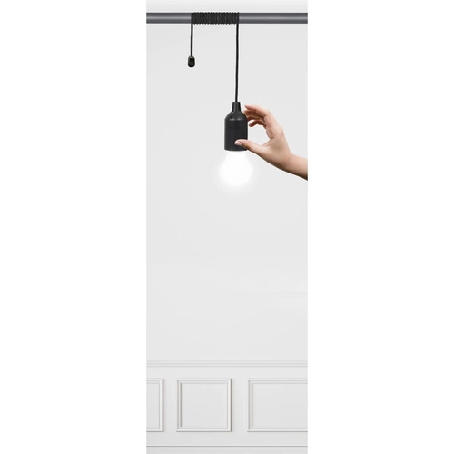 Lampa wisząca żarówka czarna