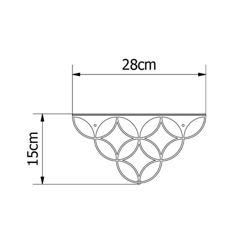 Nowoczesna półka ścienna Holo POLYHEDRA czarna metalowa do salonu na książki