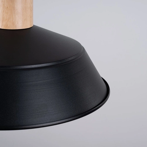 Lampa wisząca FANO czarna nowoczesna do salonu i jadalni skandynawska stalowa 34 cm