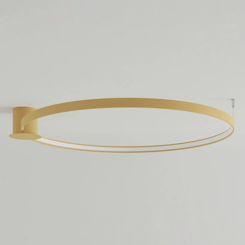 Plafon sufitowy LED RIO 110 złoty nowoczesny do salonu i sypialni Thoro 118 cm