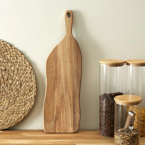 Intesi duża deska do krojenia drewniana akacjowa 64 cm do kuchni nowoczesna