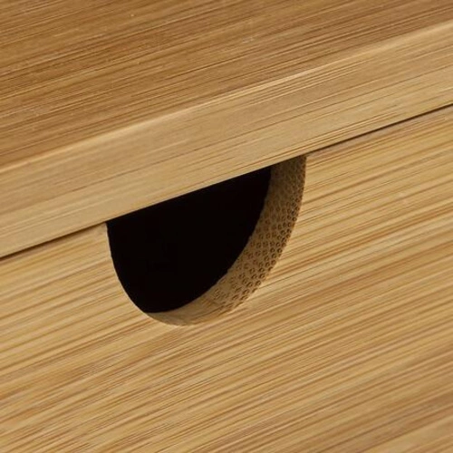 5five simply smart bambusowy organizer na kosmetyki z obrotowym lustrem LED do łazienki