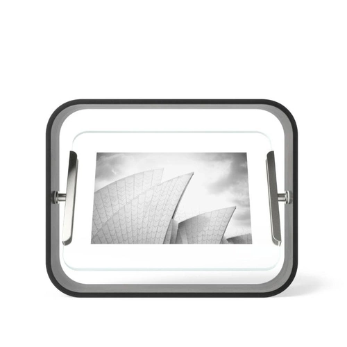 Ramka na zdjęcia 10x15 Bellwood czarna drewniana obrotowa stojąca Umbra na biurko