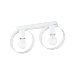 Plafon sufitowy TITRAN 2 biały nowoczesny metalowy do salonu i kuchni SOLLUX LIGHTING