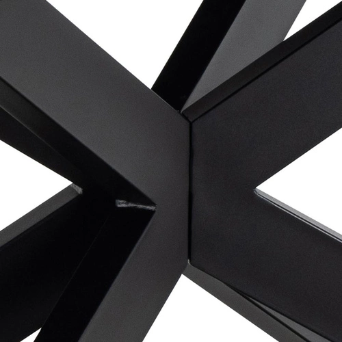 Stół rozkładany do jadalni Irwine Actona szary ceramiczny blat czarne nogi nowoczesny 168–210x90 cm