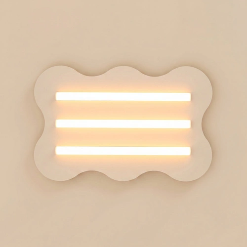 Plafon sufitowy KLOVER nowoczesny beżowy LED do salonu 66 cm
