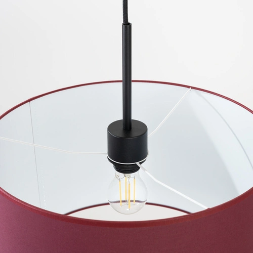 Lampa wisząca NEVIA burgund minimalistyczna do salonu i jadalni 40 cm