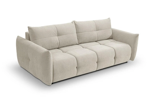 Sofa rozkładana Bode 3 osobowa z funkcją spania do salonu skandynawska beżowo-szara