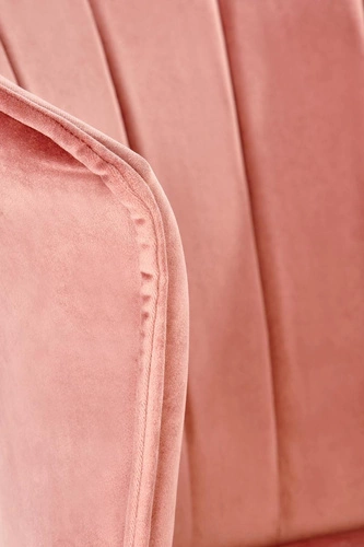 Fotel biurowy obrotowy welurowy Cossio różowy glamour do biurka i pokoju młodzieżowego