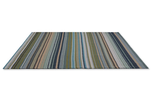 Dywan zewnętrzny nowoczesny Spectro Stripes Emerald Marine Rust 200x280 do ogrodu i na taras