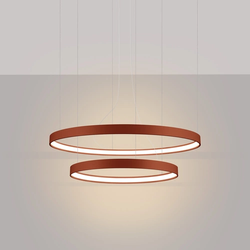 Żyrandol LED RIO 2 czerwony nowoczesny regulowany do salonu, sypialni lub nad stół