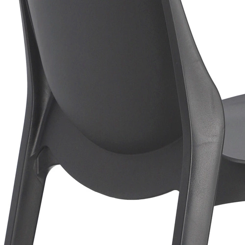 Krzesło ogrodowe Ginevra antracytowe z tworzywa sztaplowane nowoczesne SCAB Design