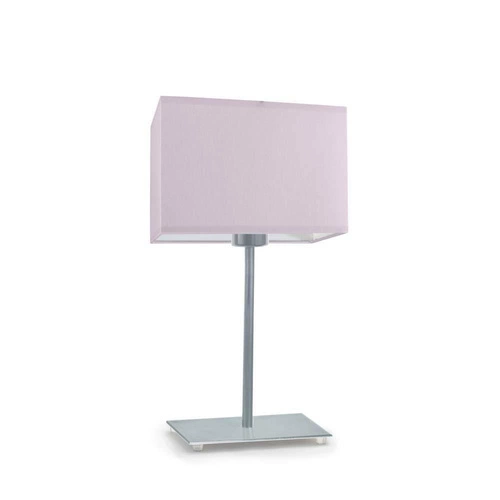 Lampka nocna do sypialni AMALFI nowoczesna fioletowa z abażurem na srebrnej podstawie LYSNE
