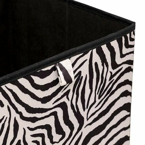 Pudełko do regału Poly zebra 31x31 materiałowe dekoracyjne czarno-białe 5five