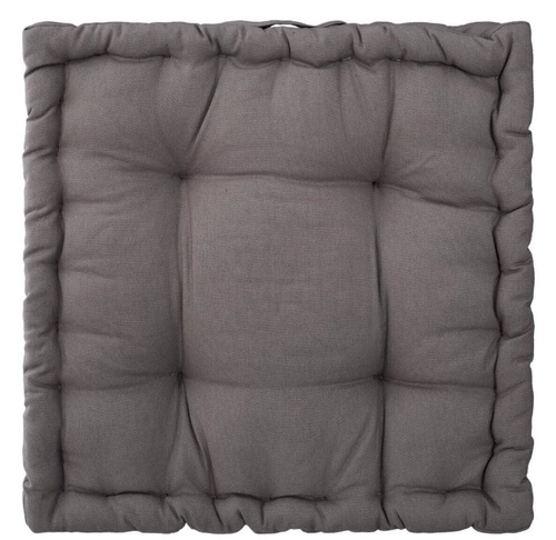 Poduszka na krzesło kwadratowa pikowana Shipy szara 40x40 do ogrodu i kuchni Atmosphera