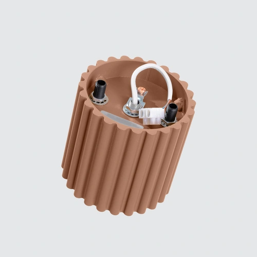 Plafon sufitowy AURA 1 nowoczesny kawowy okrągły do salonu i kuchni aluminium