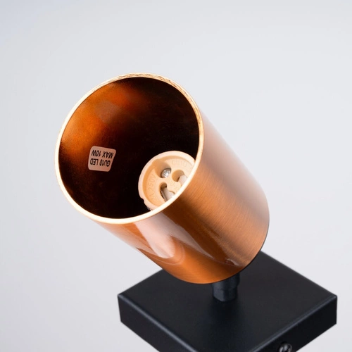 Kinkiet ścienny WINX czarny miedź nowoczesny regulowany metalowy do sypialni i salonu SOLLUX