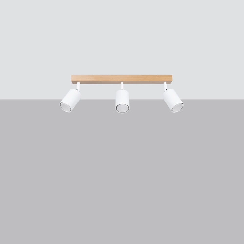 Plafon nowoczesny VERDO 3L biały metalowy z regulacją do salonu i kuchni SOLLUX LIGHTING