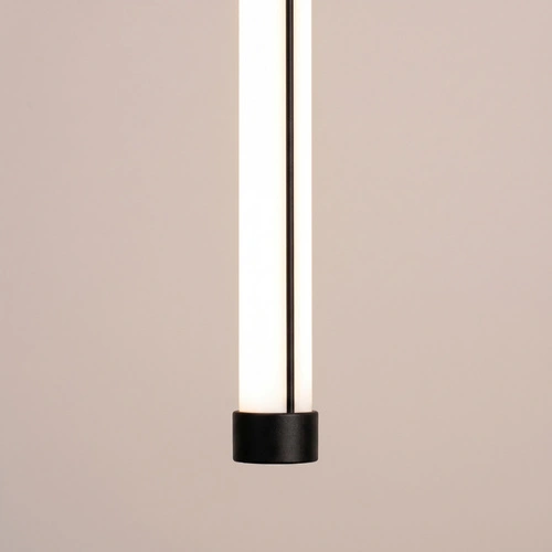 Lampa wisząca TRANG 75 czarna LED regulowana do kuchni nad wyspę