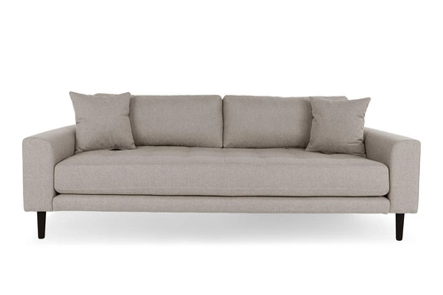 Sofa Lido 3 osobowa skandynawska beżowa ciemna z podłokietnikami do salonu Intesi