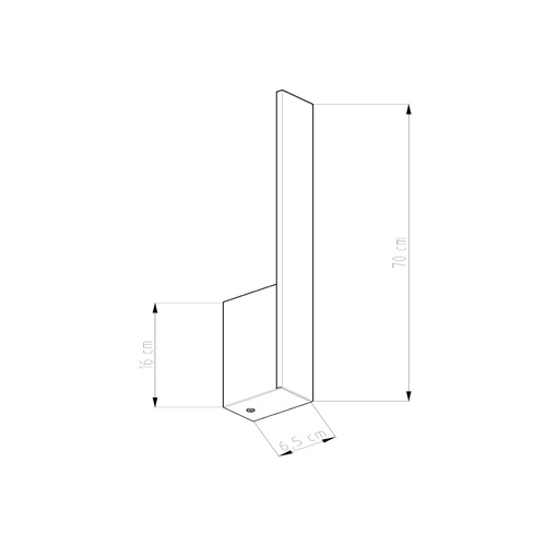 Kinkiet ścienny LAHTI 70 nowoczesny czerwony LED do salonu i sypialni aluminium 4000K Thoro