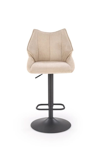Hoker Fraser beżowy loftowy z oparciem, regulowany, obrotowy do kuchni i wyspy Intesi