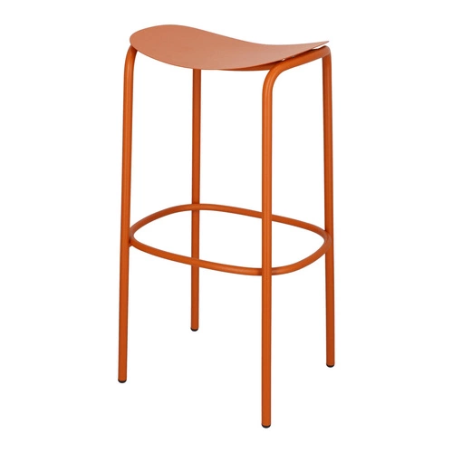 Hoker metalowy Trick 75 cm pomarańczowy nowoczesny bez oparcia do kuchni i ogrodu SCAB Design
