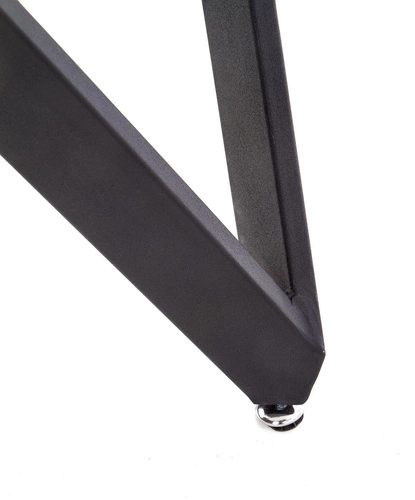 Stół okrągły do jadalni Misto 140 cm szary marmur nowoczesny na czarnych nogach Intesi