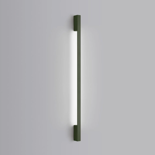 Kinkiet ścienny LED SAPPO 120 nowoczesny oliwkowy zielony aluminiowy do salonu i sypialni