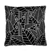 Poduszka dekoracyjna welurowa Weed czarno-biała antyalergiczna do salonu 40x40 cm
