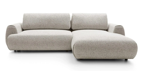 Nowoczesny narożnik z funkcją spania do salonu Ljung prawy szary z pojemnikiem Intesi