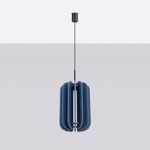 Lampa wisząca MULA 27 granatowa nowoczesna do salonu i kuchni z filcu