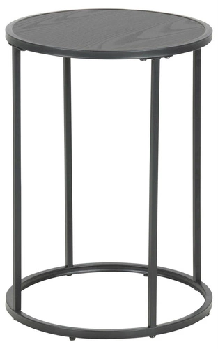 Stolik kawowy okrągły czarny Seaford 40 cm nowoczesny metalowy do salonu Actona