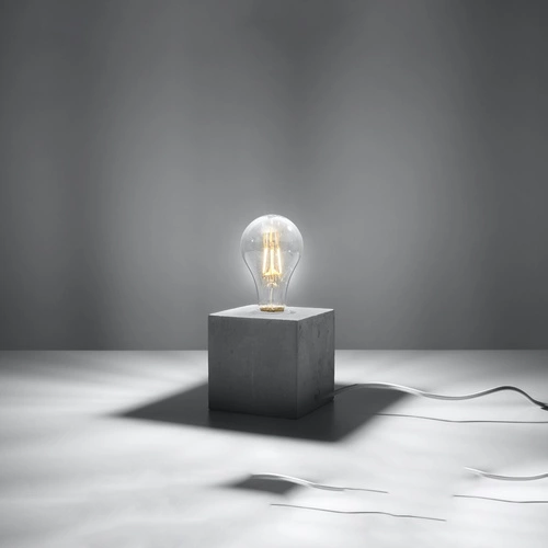 Lampka biurkowa betonowa Ariz Sollux nowoczesna lampa nocna industrialna do sypialni 