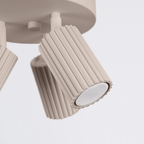 Plafon sufitowy KARBON 3P nowoczesny beżowy aluminium regulowany do salonu i kuchni