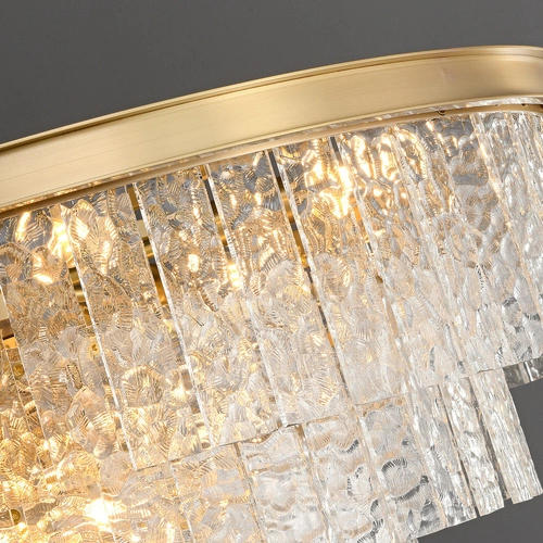 Lampa wisząca ICELAND biała 60 cm kryształowa glamour do salonu lub jadalni Step into Design