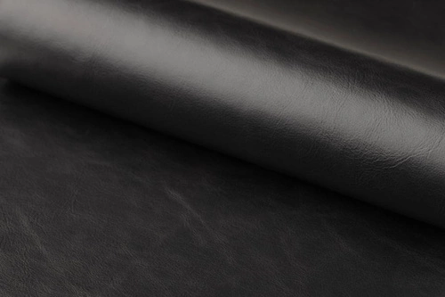 Krzesło do jadalni Oregon czarne tapicerowane ekoskóra na płozach nowoczesne Actona