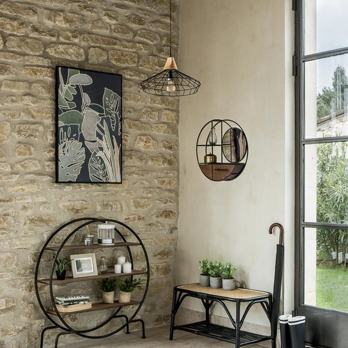 Lampa wisząca Ben czarna metalowa do salonu i kuchni nowoczesna średnica 38 cm Atmosphera