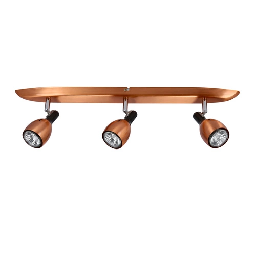 Lampa sufitowa Cross miedziana 3-punktowa regulowana do salonu, kuchni i jadalni