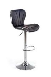 Hoker Mush czarny obrotowy z regulacją wysokości ekoskóra nowoczesny do kuchni Intesi