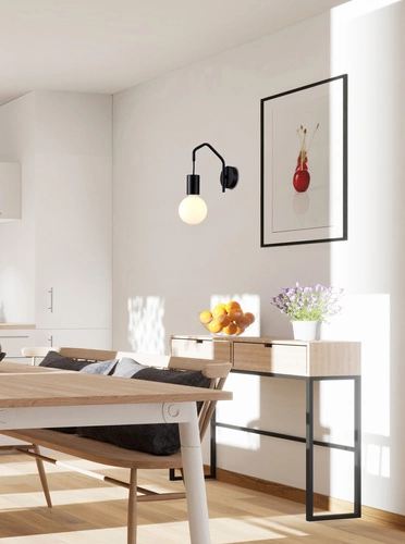 Kinkiet Basso 1x40W E27 czarny matowy