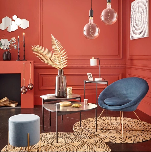 Dywan okrągły boho Living 120 cm juta geometryczny do salonu i sypialni Atmosphera