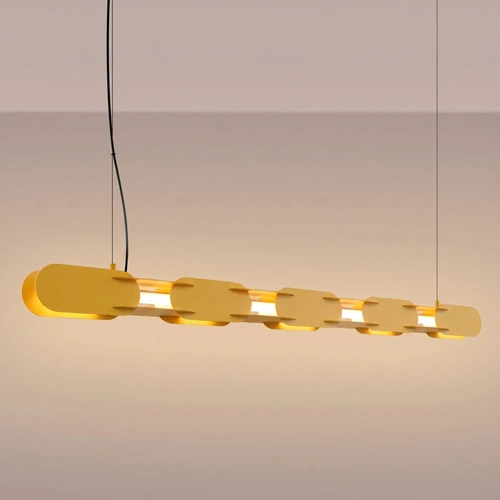 Lampa wisząca CHAIN 158 LED żółta nowoczesna nad wyspę