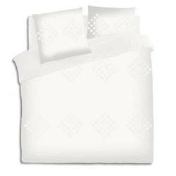 Komplet pościeli bawełnianej 260x240 Atmosphera beżowa tuftowana do sypialni Oeko-Tex