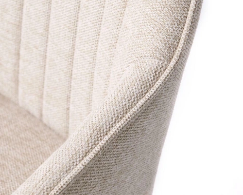 Krzesło Nolan do jadalni tapicerowane z podłokietnikami piaskowe