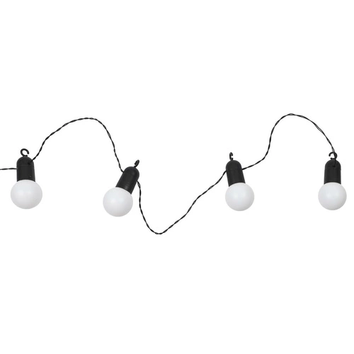 Girlanda świetlna solarna LED Intesi biała do ogrodu i na balkon 20 żarówek zewnętrzna